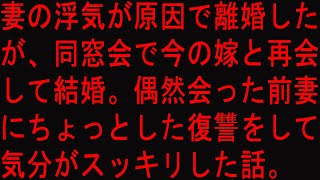 【修羅場】妻の浮気が原因で離婚したが、同窓会で今の嫁と再会して結婚。偶然会った前妻にちょっとした復讐をして気分がスッキリした話。