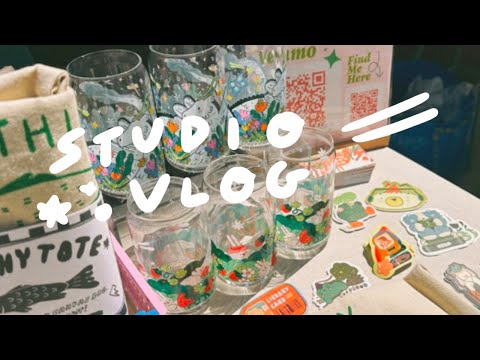 Cozy Coffee Shop Pop-Ups ✿  Artist Life Studio Vlog