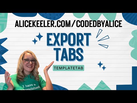 UPDATES! TemplateTab Now EXPORTS Tabs