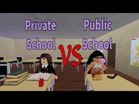 Private School VS Public School Mean Girls (Roblox Story)