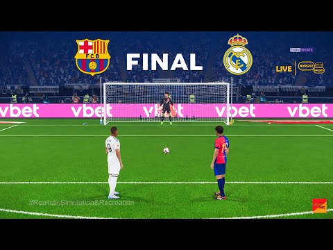 Barcelona vs Real Madrid - FINAL - UEFA Champions League 24/25 | Penalty Shootout | PES 21 Gameplay