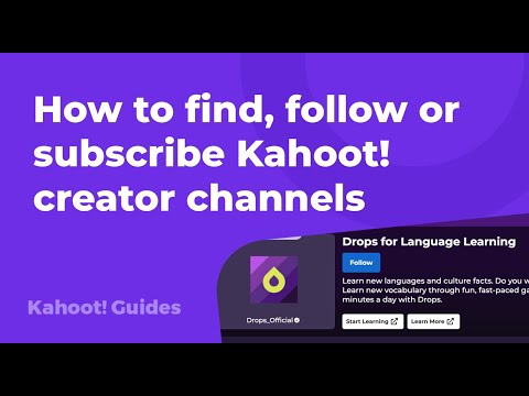 How to find, follow or subscribe Kahoot! creator channels