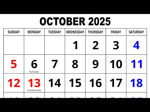 Calendar October 2025 | October Calendar 2025 with Holidays | October 2025 Calendar | Calendar 2025