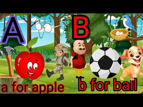 Learn Alphabets A to Z labcd with Live Example | A for Apple | Alphabets With Words | English