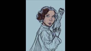 ✨drawing Princess Leia✨#starwars #freakart18