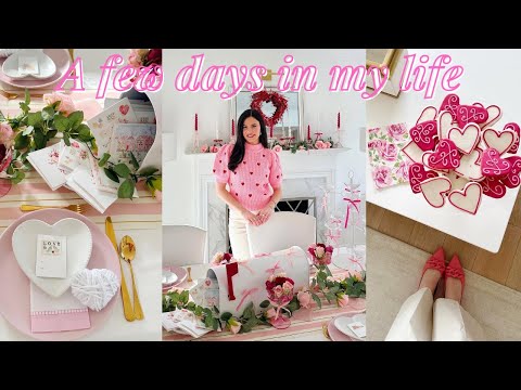 vlog | a few working days in my life: valentine's tablescape, behind the scenes photoshoot & more!