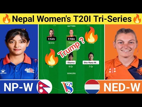 NP-W vs NED-W Dream11 Prediction | NP-W vs NED-W Dream11 Team | np-w vs ned-w today t20i match l