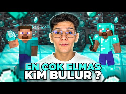 20 DAKİKA'DA EN ÇOK ELMAS BULAN KAZANIR - MİNECRAFT