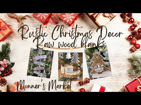 Rustic Christmas Decor! Raw Wood Blanks!