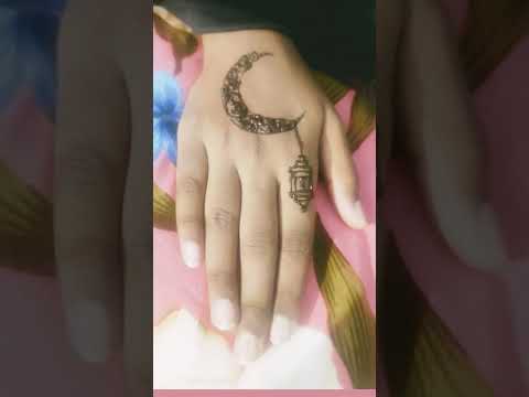 Simple & Easy Chand Raat Special Mehndi Design | Moon Design for Ramzan 2025 |#shorts #mehndi #henna