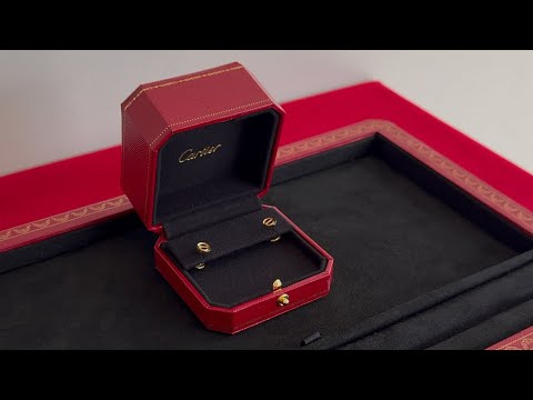 Unboxing Video | Cartier Love Earrings, Yellow gold