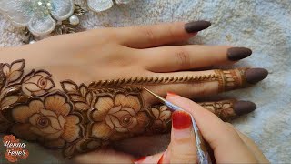 Latest Beautiful Floral Mehndi Design 2024 | Step by Step Tutorial | Henna Fever