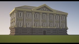 How to Build a Small Neoclassical Palace/Mansion in Minecraft | Quartz House Tutorial