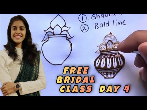 Free Bridal Mehandi Class Day 4 || Tanisha Mehandi Tutorial