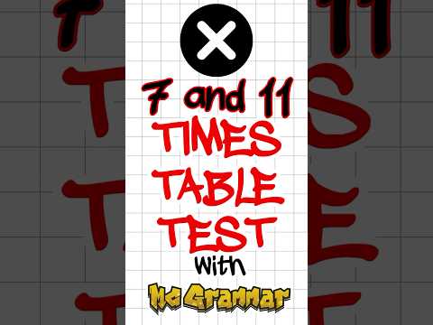 7 and 11 Times Table Test | Maths Questions | #Shorts | MC Grammar 🎤