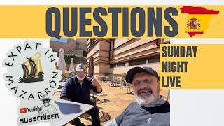 Questions about Spain & Free Sticker Sunday Live #expatinmazarron