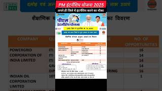 PM इंटर्नशिप योजना 2025 || internship scheme 2025|#internshipscheme2025 | PM Yojna 2025 |#internship