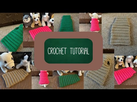 Easy Step by Step Crochet Tutorial - Xsmall Pet Sweater