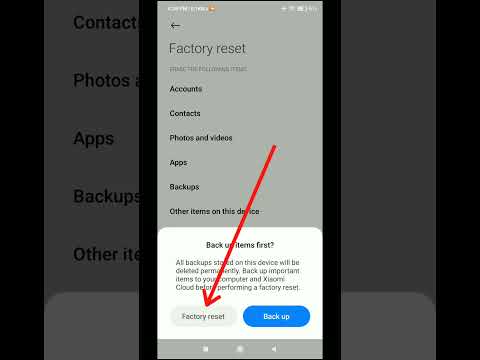 How to factory reset on Redmi Note 7#shorts #youtubeshorts