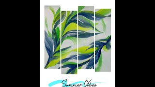 Botanical Painting ~ Free Flow ~ Acrylic Fluid Art 270