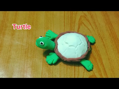 Easy way how to make a sea turtle out of clay//make a tortoise //Animal making from clay..