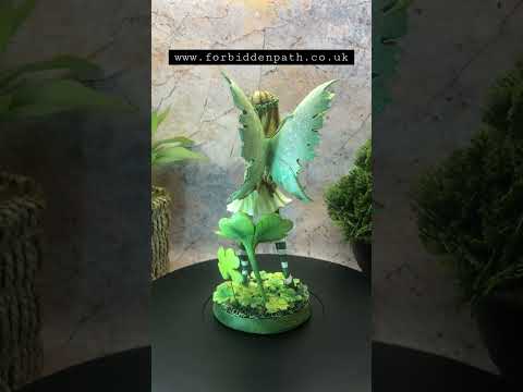 Discover the Irish Fairy & Clover Sculpture: Celtic Decor Must-Have! 🧚‍♀️🍀