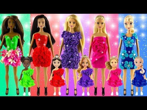 How to make glitter toy play doh dresses | Aurora Elsa Rapunzel | New design