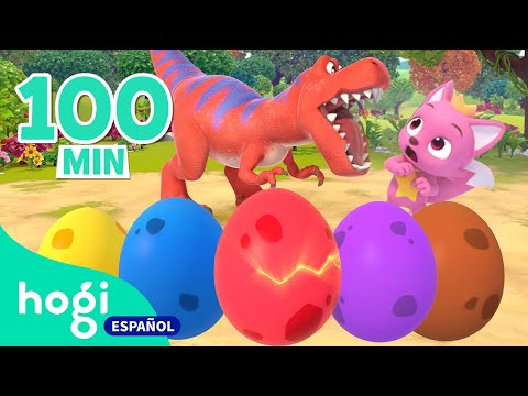 ¿De Qué Colores Son los Huevos de Dinosaurios?🦖 | +Mix | Colores con Dinosaurios | Hogi en español