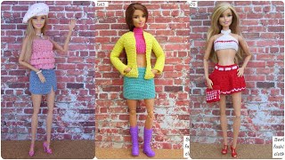 Cute barbie doll crochet outfit for princess dream house closet #shorts