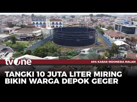 Tangki Air Kapasitas 10 Juta Liter Miring, Warga Depok Panik | AKIM tvOne