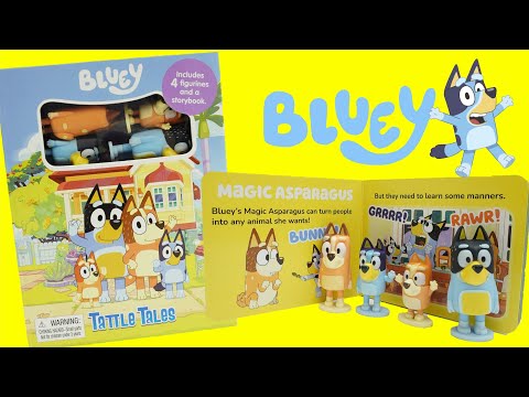 Bluey Tattle Tales Set with Toys and Board Book