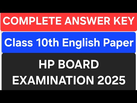 Class 10th English Paper March 2025 Answer Key (( Series-A & Series-B))