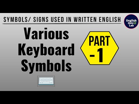 Keyboard Symbols/ Signs- 1