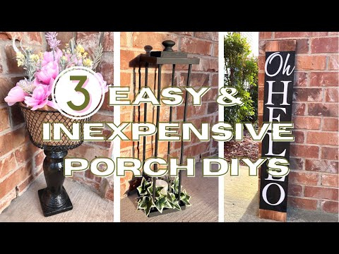 Easy porch DIYs | DIY Porch Decor Dollar Tree | DIY Porch Decorating Ideas