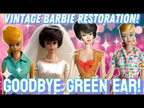 VINTAGE BARBIE RESTORATION! GREEN EAR REMOVAL! SWIRL PONYTAIL BARBIE! BUBBLECUT BARBIE! DOLL HAUL!