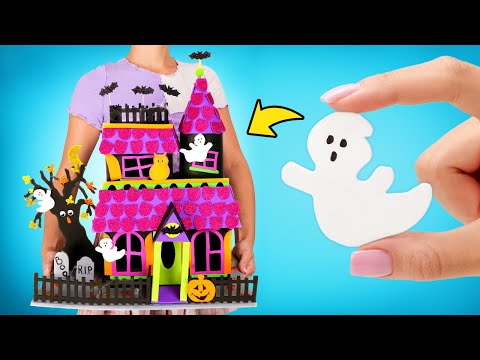 DIY Spooky House From Cardboard 👻 Miniature Doll Houses