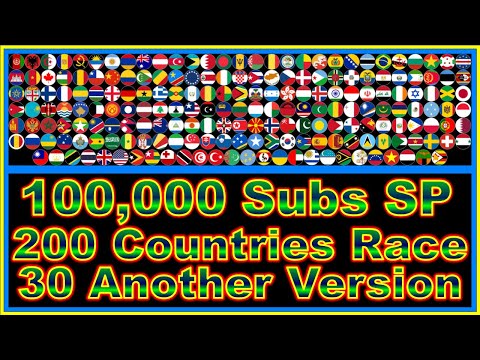 [100000 Subs SP] 200 countries  marble race | 30 another version in Algodoo | Marble Factory