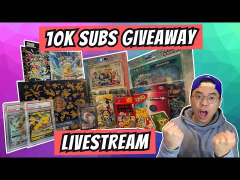 10K Subscriber GIVEAWAY PARTY! (Tons of Pokemon Cards & Sealed Products)