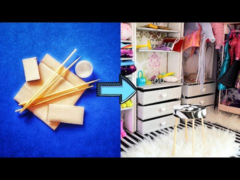 🔥 DIY Barbie Ideas - Miniature Closet from Cardboard 💖Dollhouse Furniture 💖More Doll Hacks & Crafts