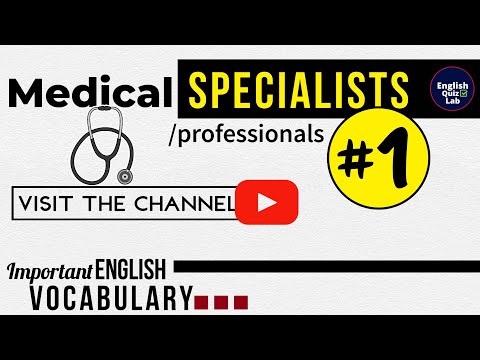 Medical Specialists -1 | English Vocabulary