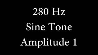 280 Hz Sine Tone Amplitude 1