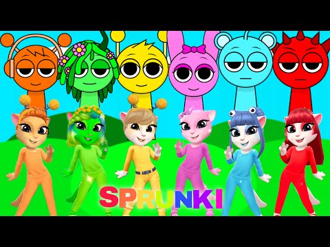 My Talking Angela 2 || SPRUNKI INCREDIBOX | Oren, veneria, pinky, sky, Raddy, Simon | Cosplay