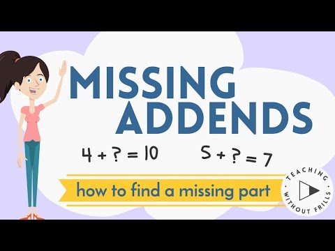 Missing Addends: Finding a Missing Part for Kids