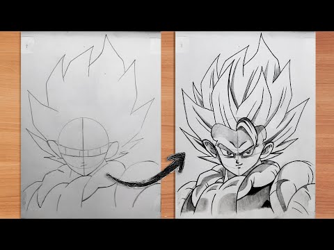 How to Draw Gogeta Easy | Dragon Ball SSJ | Step by Step drawing tutorial