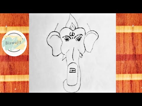 Ganesh chaturthi easy drawing | Ganapati face drawing with shivling | God Easy Drawing |Step by step