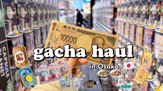 $100 gacha haul challenge in Osaka 🇯🇵 capsule toy unboxing