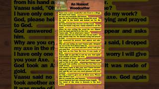 An Honest Woodcutter Story | Moral Stories in English | The Honest Woodcutter Story #ytshorts