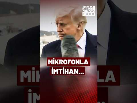 Trump'ın Mikrofonla İmtihanı! Mikrofon Yüzüne Çarptı, Önce Baktı Sonra Dalga Geçti