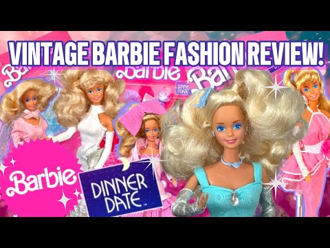 VINTAGE BARBIE 1988 DINNER DATE BARBIE FASHION REVIEW! THE WHOLE COLLECTION!