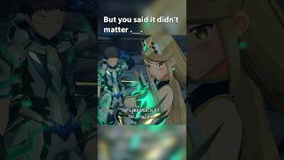 Mythra calls Rex a jerk (Xenoblade 2 Edit) #xenobladechronicles2 #pyra #mythra #shorts